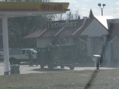 SWAT team on scene of Wittenberg hostage incident 4/22/14 Photo: WSAU SWAT team on scene of Wittenberg hostage incident 4/22/14 Photo: WSAU