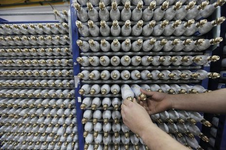 An employee sorts carbonator bottles while working at the SodaStream factory in the West Bank Jewish settlement of Maale Adumim January 28, An employee sorts carbonator bottles while working at the SodaStream factory in the West Bank Jewish settlement of Maale Adumim January 28,