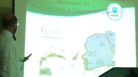 Michael Berkoff explains one of the proposed clean-ups they are considering, Michael Berkoff explains one of the proposed clean-ups they are considering,