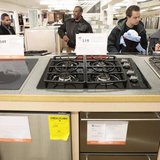 Shoppers look at appliances at a Home Depot store in New York in this file image from December 23, 2009. REUTERS/Lucas Jackson/Files Shoppers look at appliances at a Home Depot store in New York in this file image from December 23, 2009. REUTERS/Lucas Jackson/Files