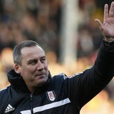 Fulham's head coach Rene Meulensteen waves before their English Premier League soccer match against Swansea City at Craven Cottage in London Fulham's head coach Rene Meulensteen waves before their English Premier League soccer match against Swansea City at Craven Cottage in London
