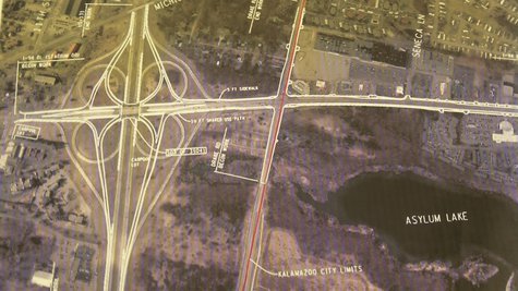 Roads to be reconstructed outlined in white. Roads to be reconstructed outlined in white.