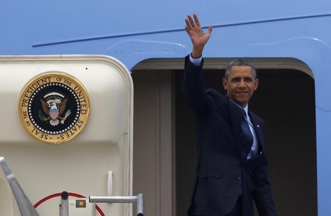 U.S. President Barack Obama waves before boarding Air Force One at Osan Air Base, as he leaves South Korea for Malaysia, in Pyeongtaek April U.S. President Barack Obama waves before boarding Air Force One at Osan Air Base, as he leaves South Korea for Malaysia, in Pyeongtaek April