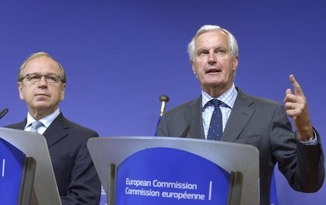Bank of Finland Governor Erkki Liikanen, who led the group of academics and experts set up by the European Commission (L) and Michel Barnier Bank of Finland Governor Erkki Liikanen, who led the group of academics and experts set up by the European Commission (L) and Michel Barnier