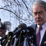 U.S. Senator Edward Markey (D-MA) holds a General Motors ignition assembly as he joins family members of victims of the GM recall failure fo U.S. Senator Edward Markey (D-MA) holds a General Motors ignition assembly as he joins family members of victims of the GM recall failure fo