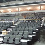 Great view of the tiered seating. The lower tier is retractable. The second tier consists of club and club-type seats. The lighted third is the luxury suite area. The fourth tier above can be curtained off for smaller events. Great view of the tiered seating. The lower tier is retractable. The second tier consists of club and club-type seats. The lighted third is the luxury suite area. The fourth tier above can be curtained off for smaller events.
