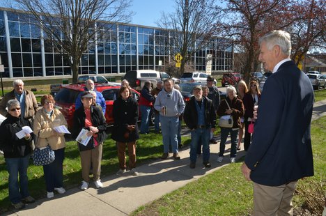 Walters speaks to supporters in Allegan County. Walters speaks to supporters in Allegan County.