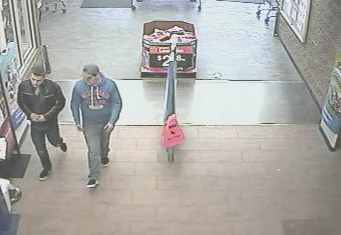 Break-in suspects entering store (courtesy Michigan State Police) Break-in suspects entering store (courtesy Michigan State Police)