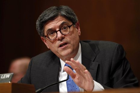 U.S. Treasury Secretary Jack Lew testifies before the Senate Budget Committee about the President's 2015 Budget on Capitol Hill in Washingto U.S. Treasury Secretary Jack Lew testifies before the Senate Budget Committee about the President's 2015 Budget on Capitol Hill in Washingto