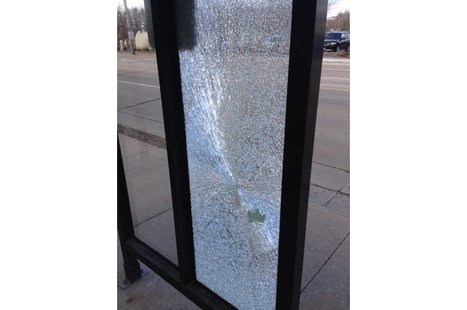 Appleton police are working to figure out who damaged six Valley Transit bus shelters. Anyone with information is asked to call (920) 832-5500. (Photo from: Appleton Police Department) Appleton police are working to figure out who damaged six Valley Transit bus shelters. Anyone with information is asked to call (920) 832-5500. (Photo from: Appleton Police Department)