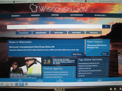 New Wisconsin.gov website homepage New Wisconsin.gov website homepage