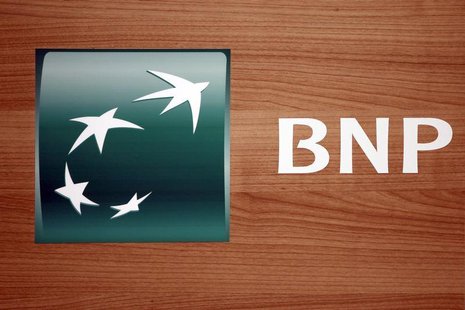 French BNP Paribas bank logo is seen at their presentation of their 2010 annual results in Paris February 17, 2011. REUTERS/Charles Platiau French BNP Paribas bank logo is seen at their presentation of their 2010 annual results in Paris February 17, 2011. REUTERS/Charles Platiau