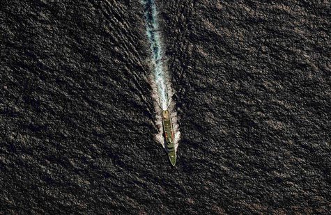 The Chinese Maritime Safety Administration (MSA) vessel Hai Xin 01 is seen from a Royal New Zealand Air Force (RNZAF) P-3K2 Orion aircraft i The Chinese Maritime Safety Administration (MSA) vessel Hai Xin 01 is seen from a Royal New Zealand Air Force (RNZAF) P-3K2 Orion aircraft i