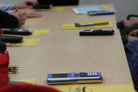 Students with calculators at UWS Math Meet Students with calculators at UWS Math Meet
