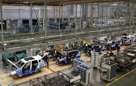 An overall view of the assembly line where the BMW X4 is made at the BMW manufacturing plant in Spartanburg, South Carolina March 28, 2014. An overall view of the assembly line where the BMW X4 is made at the BMW manufacturing plant in Spartanburg, South Carolina March 28, 2014.