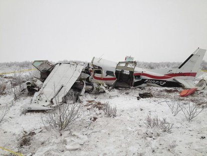 A Cessna 208 that crashed in southwest Alaska on November 29, 2013 is pictured in this undated photo courtesy of the Alaska State Troopers. A Cessna 208 that crashed in southwest Alaska on November 29, 2013 is pictured in this undated photo courtesy of the Alaska State Troopers.