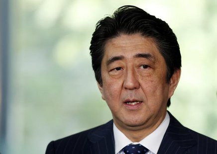 Japan's Prime Minister Shinzo Abe speaks to the media at his official residence after Japan and the U.S. issued a joint statement in Tokyo A Japan's Prime Minister Shinzo Abe speaks to the media at his official residence after Japan and the U.S. issued a joint statement in Tokyo A
