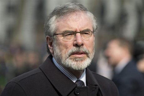 Sinn Fein president Gerry Adams arrives at the funeral of veteran British Labour politician Tony Benn at St Margaret's Church, Westminster A Sinn Fein president Gerry Adams arrives at the funeral of veteran British Labour politician Tony Benn at St Margaret's Church, Westminster A