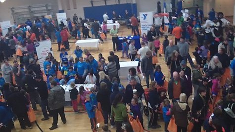 An estimated 2,000 children and their parents turned out for the fun run, and to attend the Expo that preceded the run. An estimated 2,000 children and their parents turned out for the fun run, and to attend the Expo that preceded the run.