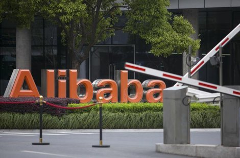 Alibaba's logo is seen at its headquarters on the outskirts of Hangzhou, Zhejiang province April 23, 2014. Picture taken April 23, 2014. REU Alibaba's logo is seen at its headquarters on the outskirts of Hangzhou, Zhejiang province April 23, 2014. Picture taken April 23, 2014. REU