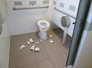Vandalism at MDOT rest area Vandalism at MDOT rest area
