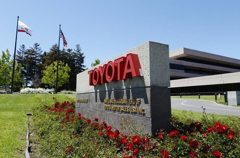 The signboard of the national headquarters of Toyota Motor Sales USA, is seen in Torrance, California April 28, 2014. REUTERS/Kevork Djansez The signboard of the national headquarters of Toyota Motor Sales USA, is seen in Torrance, California April 28, 2014. REUTERS/Kevork Djansez