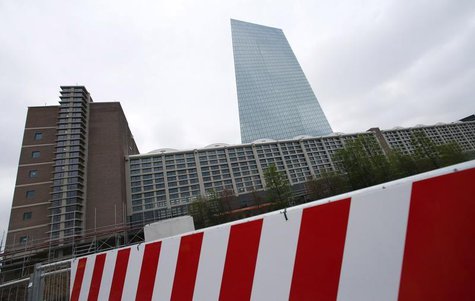 The new headquarters of the European Central Bank (ECB) is seen during a guided media tour in Frankfurt, April 29, 2014. REUTERS/Ralph Orlow The new headquarters of the European Central Bank (ECB) is seen during a guided media tour in Frankfurt, April 29, 2014. REUTERS/Ralph Orlow