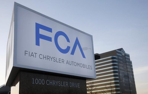 A new Fiat Chrysler Automobiles sign is pictured after being unveiled at Chrysler Group World Headquarters in Auburn Hills, Michigan May 6, A new Fiat Chrysler Automobiles sign is pictured after being unveiled at Chrysler Group World Headquarters in Auburn Hills, Michigan May 6,