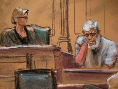 Abu Hamza al-Masri (R), the radical Islamist cleric facing U.S. terrorism charges, gets emotional while giving testimony in Manhattan federa Abu Hamza al-Masri (R), the radical Islamist cleric facing U.S. terrorism charges, gets emotional while giving testimony in Manhattan federa