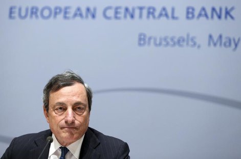 European Central Bank (ECB) President Mario Draghi addresses a news conference following the ECB Governing Council meeting in Brussels May 8 European Central Bank (ECB) President Mario Draghi addresses a news conference following the ECB Governing Council meeting in Brussels May 8