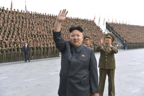 North Korean leader Kim Jong Un attends a photo session with KPA Unit 267 soldiers, who performed labour to remodel the Songdowon Internatio North Korean leader Kim Jong Un attends a photo session with KPA Unit 267 soldiers, who performed labour to remodel the Songdowon Internatio