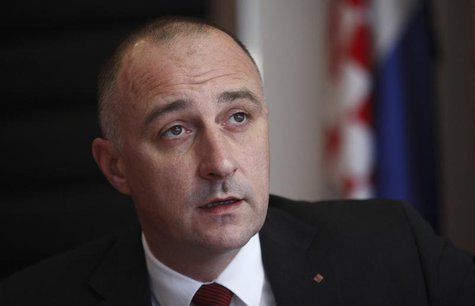 Croatia's Economy Minister Ivan Vrdoljak looks on during an interview with Reuters in Zagreb, February 22, 2013. REUTERS/Antonio Bronic Croatia's Economy Minister Ivan Vrdoljak looks on during an interview with Reuters in Zagreb, February 22, 2013. REUTERS/Antonio Bronic