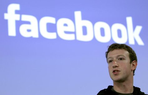 Facebook CEO Mark Zuckerberg speaks during a news conference at Facebook headquarters in Palo Alto, California May 26, 2010. REUTERS/Robert Facebook CEO Mark Zuckerberg speaks during a news conference at Facebook headquarters in Palo Alto, California May 26, 2010. REUTERS/Robert