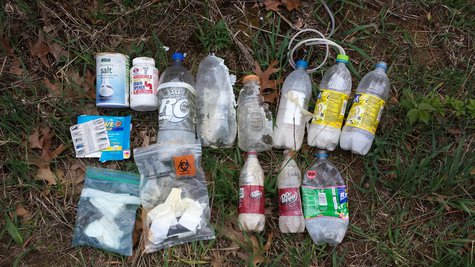 Several meth labs were found on the property. Several meth labs were found on the property.