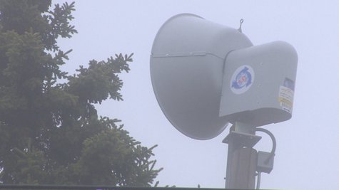 An emergency siren in Manitowoc is out of service after malfunctioning on Monday, May 12, 2014. The problematic siren, outside Stangel Elementary, is shown. (Photo from: FOX 11). An emergency siren in Manitowoc is out of service after malfunctioning on Monday, May 12, 2014. The problematic siren, outside Stangel Elementary, is shown. (Photo from: FOX 11).