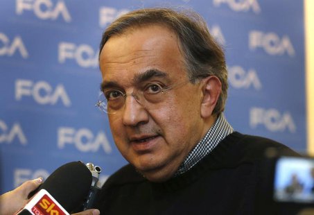 Fiat Chrysler CEO Sergio Marchionne talks to the media during the FCA Investors Day at the Chrysler World Headquarters in Auburn Hills, Mich Fiat Chrysler CEO Sergio Marchionne talks to the media during the FCA Investors Day at the Chrysler World Headquarters in Auburn Hills, Mich