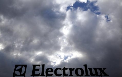An Electrolux logo is seen at a factory in Porcia, northern Italy, February 28, 2014. REUTERS/Stefano Rellandini An Electrolux logo is seen at a factory in Porcia, northern Italy, February 28, 2014. REUTERS/Stefano Rellandini