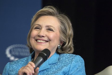 Former U.S. Secretary of State Hillary Clinton participates in A No Ceilings Conversation at Lower Eastside Girls Club in New York April 17, Former U.S. Secretary of State Hillary Clinton participates in A No Ceilings Conversation at Lower Eastside Girls Club in New York April 17,