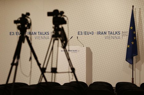 Video cameras are set up for the start of a news conference at the United Nations headquarters building (Vienna International Center) in Vie Video cameras are set up for the start of a news conference at the United Nations headquarters building (Vienna International Center) in Vie