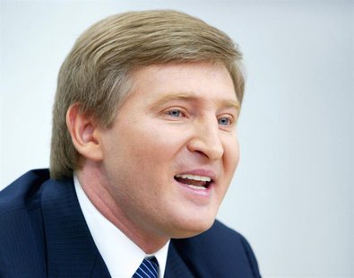 An eastern Ukrainian steel and coal magnate Rinat Akhmetov who is considered Viktor Yanukovych's main financial backer answers journalist's An eastern Ukrainian steel and coal magnate Rinat Akhmetov who is considered Viktor Yanukovych's main financial backer answers journalist's