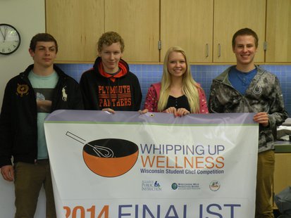 Members of this year's state chef entry from Plymouth are (left to right) Jake Flowers, Nate Bennin, Jordyn Pieper, and Alex Calteux. Will Hunter (not pictured) was a student assistant. Members of this year's state chef entry from Plymouth are (left to right) Jake Flowers, Nate Bennin, Jordyn Pieper, and Alex Calteux. Will Hunter (not pictured) was a student assistant.