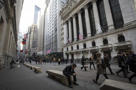 People walk by the New York Stock Exchange in New York's financial district March 11, 2014. REUTERS/Brendan McDermid People walk by the New York Stock Exchange in New York's financial district March 11, 2014. REUTERS/Brendan McDermid