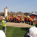 State, local and Alliant Energy officials gather to break ground at the Edgewater Power Plant for a new air quality unit. State, local and Alliant Energy officials gather to break ground at the Edgewater Power Plant for a new air quality unit.