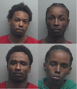 Those arrested include Dornell Williams Jr. (upper left), Melvin Williams (upper right), Curtis Hill (bottom left), and Larenna Neeley (bottom right). Those arrested include Dornell Williams Jr. (upper left), Melvin Williams (upper right), Curtis Hill (bottom left), and Larenna Neeley (bottom right).