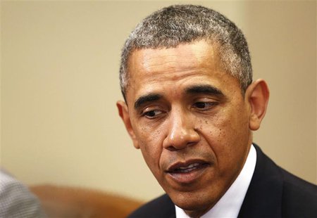 U.S. President Barack Obama pauses as he talks to international business leaders at a meeting in the Roosevelt Room of the White House in Wa U.S. President Barack Obama pauses as he talks to international business leaders at a meeting in the Roosevelt Room of the White House in Wa