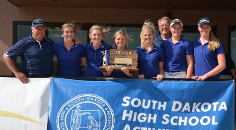 The Knight golfers had a record setting state tournament capped off by winning the team title and placing 4 individuals in the top 10. Image credit: SDPB The Knight golfers had a record setting state tournament capped off by winning the team title and placing 4 individuals in the top 10. Image credit: SDPB