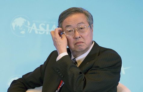 China's central bank Governor Zhou Xiaochuan scratches his head during a session of the Boao Forum for Asia (BFA) Annual Conference 2014, in China's central bank Governor Zhou Xiaochuan scratches his head during a session of the Boao Forum for Asia (BFA) Annual Conference 2014, in
