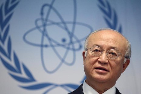 International Atomic Energy Agency (IAEA) Director General Yukiya Amano addresses the media after a board of governors meeting at the IAEA h International Atomic Energy Agency (IAEA) Director General Yukiya Amano addresses the media after a board of governors meeting at the IAEA h
