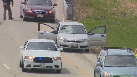 Authorities on scene after a survey crew worker was hit on the Hwy. 172. (Photo from: FOX 11). Authorities on scene after a survey crew worker was hit on the Hwy. 172. (Photo from: FOX 11).
