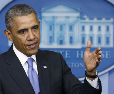 U.S. President Barack Obama makes a statement to the press after meeting with U.S. Secretary of Veteran Affairs Eric Shinseki (NOT PICTURED) U.S. President Barack Obama makes a statement to the press after meeting with U.S. Secretary of Veteran Affairs Eric Shinseki (NOT PICTURED)